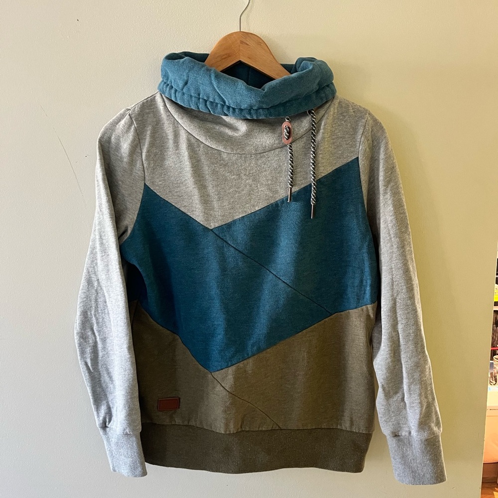 Twik/Simons Gray/Blue/Olive Turtleneck Sweater